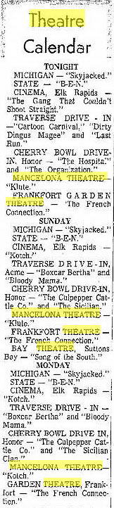 Lona Theatre - Traverse City Record Eagle Jul 1 1972